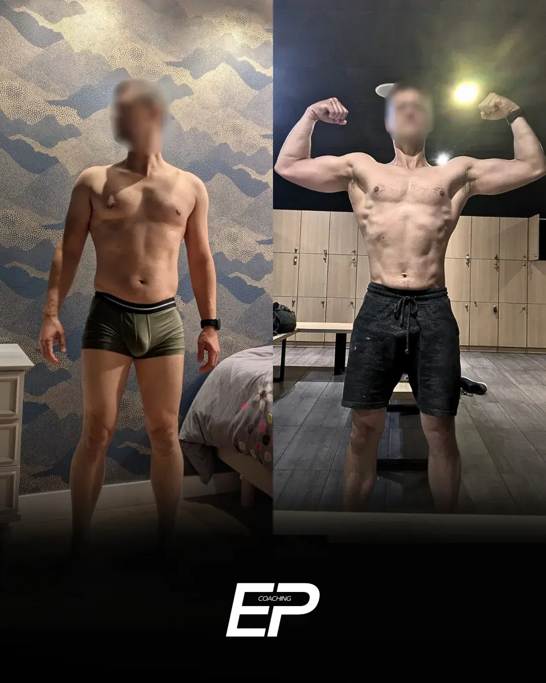 Client accompagné par EP Coaching, photo avant et après