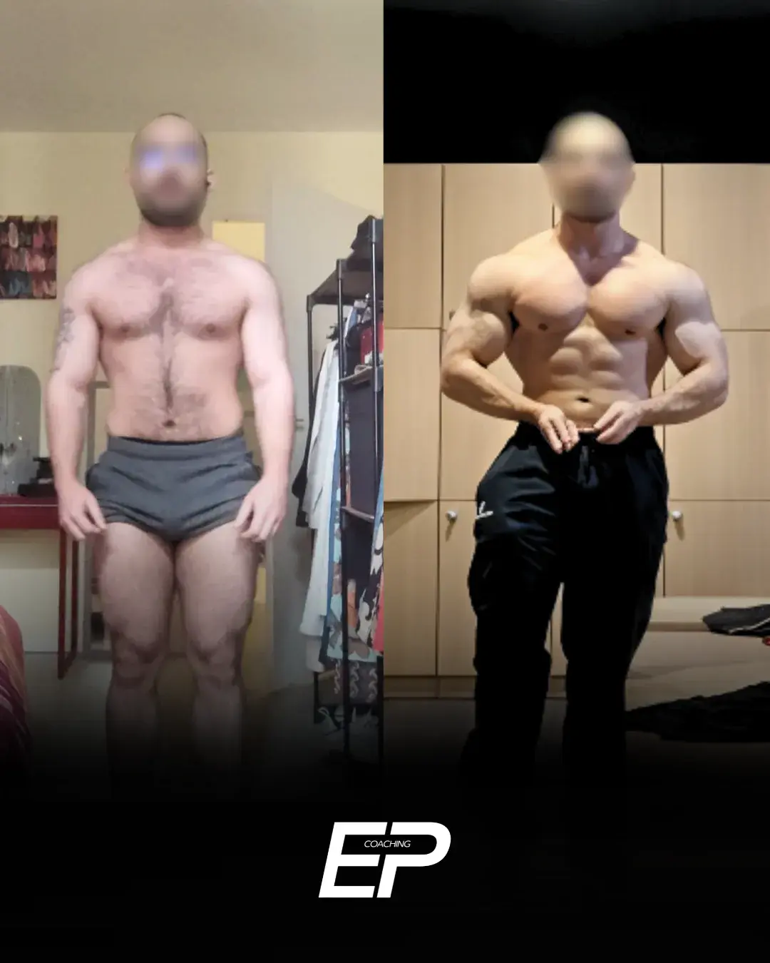 Client accompagné par EP Coaching, photo avant et après